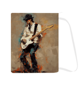 Fretboard patterned laundry bag for musicians